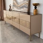 Hanah Home Leon Soporte para TV Bronce y Oro